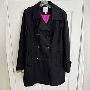 Croft & barrow women’s six button wool coat, size L